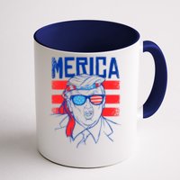 Donald Trump Merica USA Flag America Coffee Mug