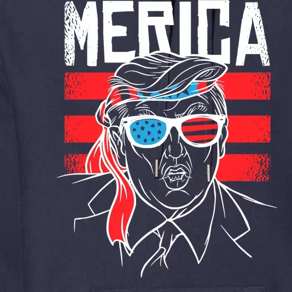 Donald Trump Merica USA Flag America Premium Hoodie