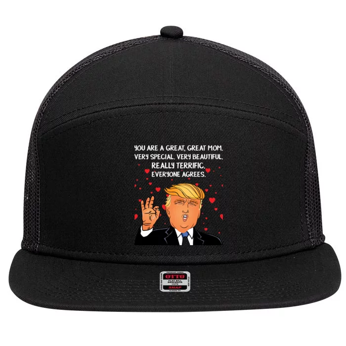 Donald Trump Mother-s Day 7 Panel Mesh Trucker Snapback Hat