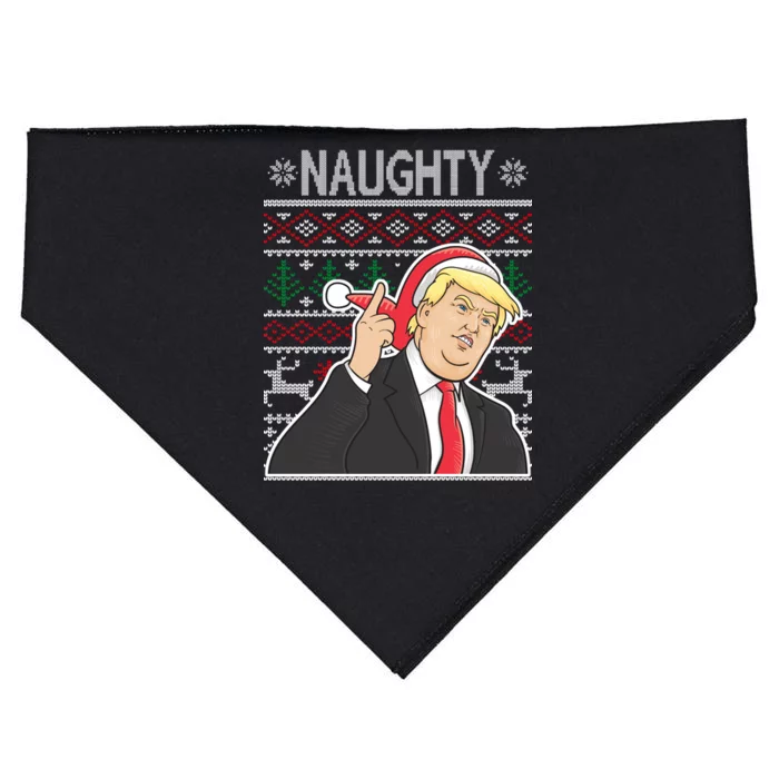 Donald Trump Naughty Ugly Christmas USA-Made Doggie Bandana