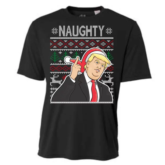 Donald Trump Naughty Ugly Christmas Cooling Performance Crew T-Shirt