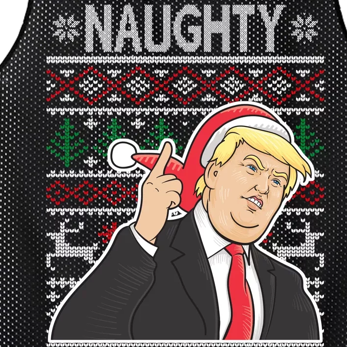 Donald Trump Naughty Ugly Christmas Mesh Reversible Basketball Jersey Tank