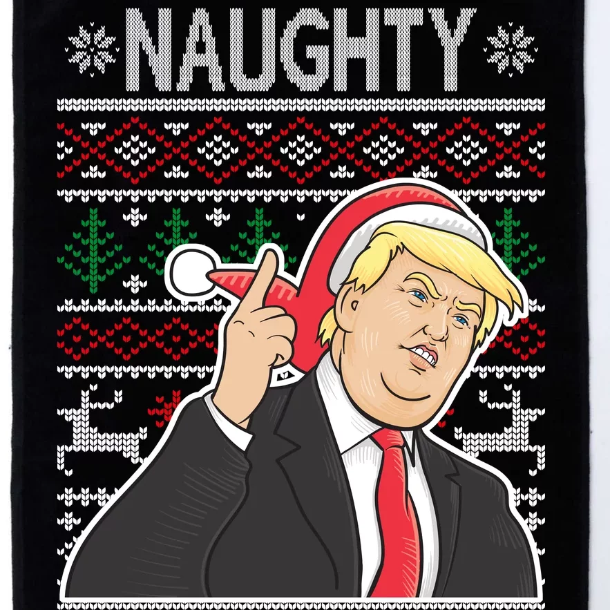 Donald Trump Naughty Ugly Christmas Platinum Collection Golf Towel