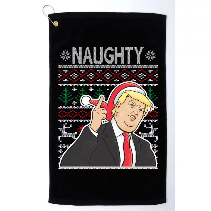 Donald Trump Naughty Ugly Christmas Platinum Collection Golf Towel