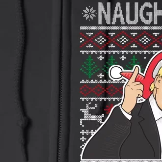 Donald Trump Naughty Ugly Christmas Full Zip Hoodie