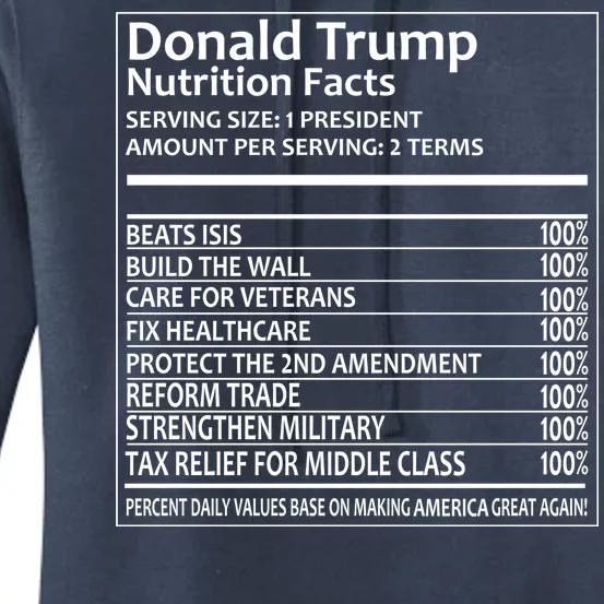 Donald Trump Nutrition Facts Women's Pullover Hoodie