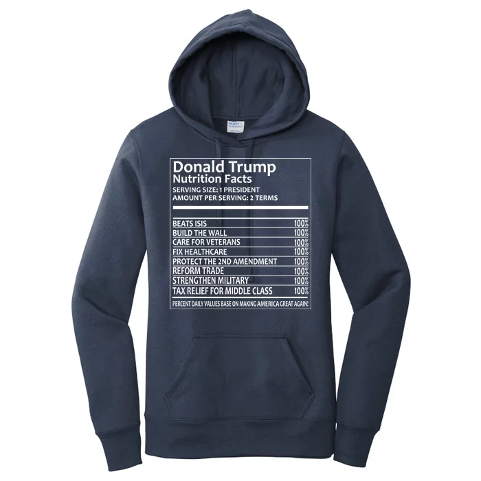 Donald Trump Nutrition Facts Women's Pullover Hoodie