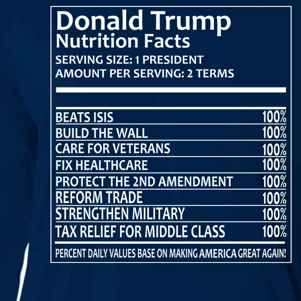 Donald Trump Nutrition Facts Cooling Performance Long Sleeve Crew