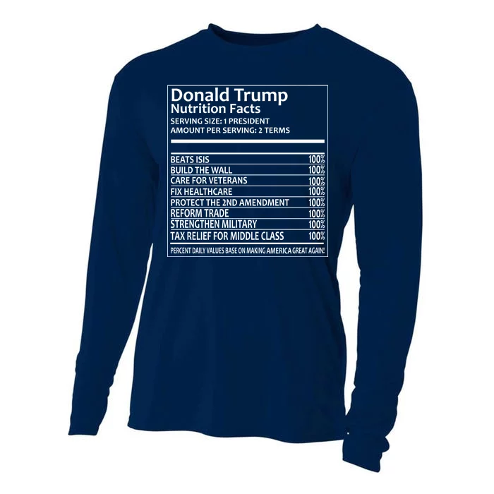 Donald Trump Nutrition Facts Cooling Performance Long Sleeve Crew