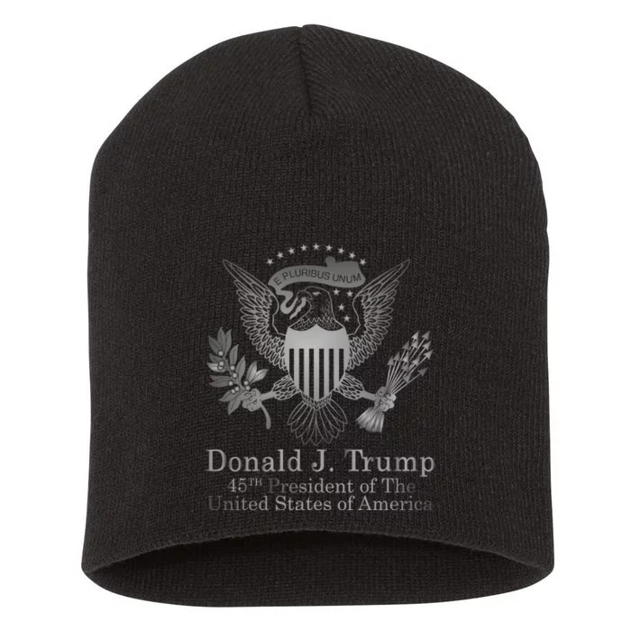 Donald Trump Presidential Seal USA 45th President Logo Short Acrylic Beanie