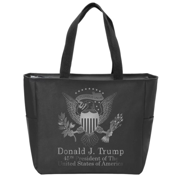 Donald Trump Presidential Seal USA 45th President Logo Zip Tote Bag