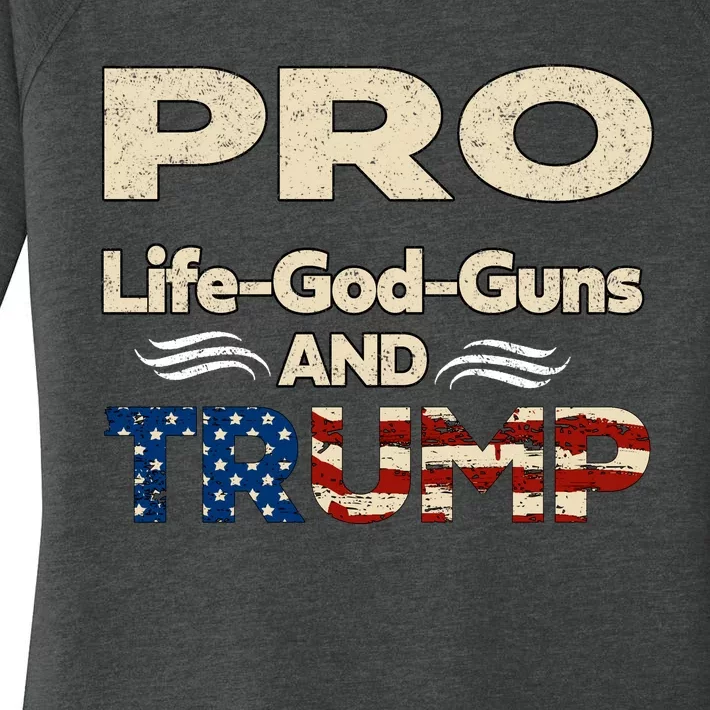 Donald Trump Pro Life God Gun Women's Perfect Tri Tunic Long Sleeve Shirt