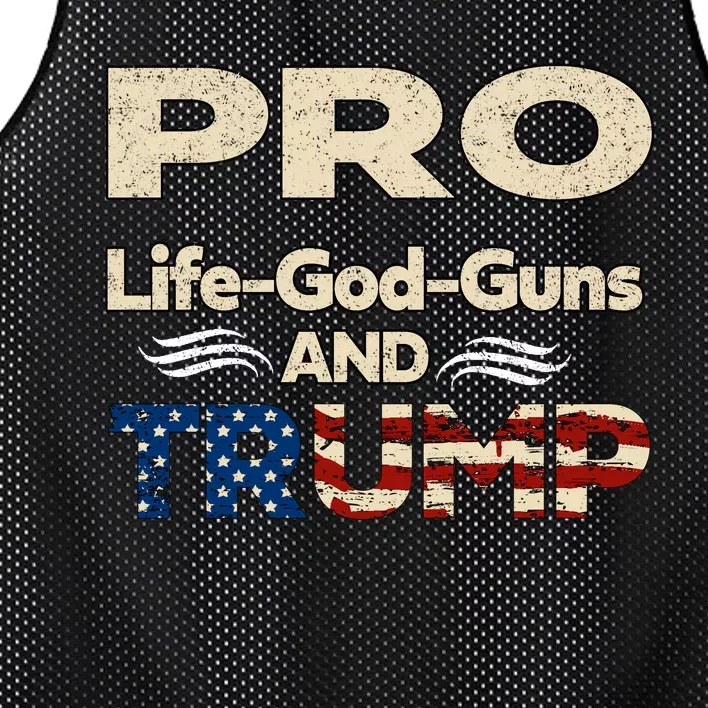 Donald Trump Pro Life God Gun Mesh Reversible Basketball Jersey Tank