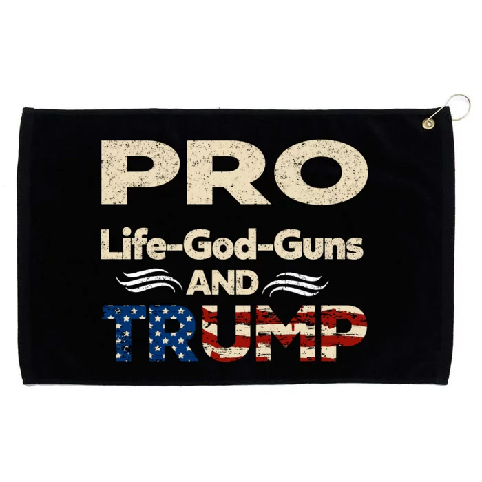 Donald Trump Pro Life God Gun Grommeted Golf Towel