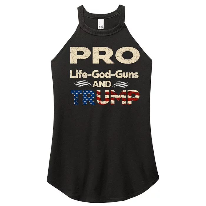 Donald Trump Pro Life God Gun Women’s Perfect Tri Rocker Tank