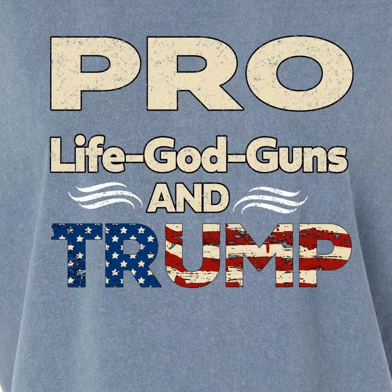 Donald Trump Pro Life God Gun Garment-Dyed Women's Muscle Tee