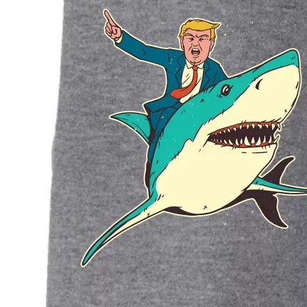 Donald Trump Riding Shark Doggie 3-End Fleece Hoodie