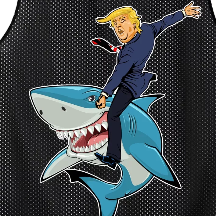 Donald Trump Shark President Mesh Reversible Basketball Jersey Tank