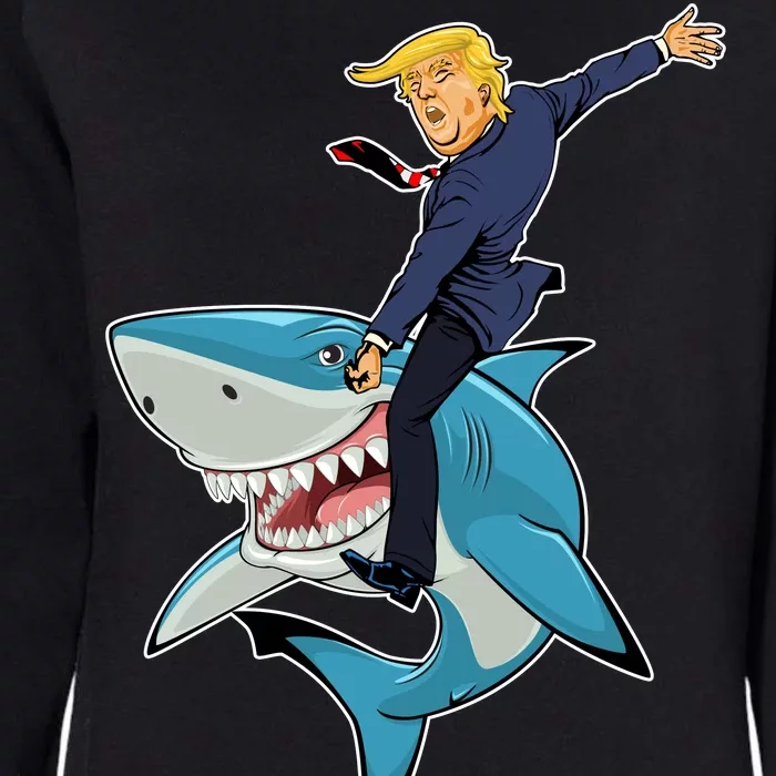 Donald Trump Shark President Womens California Wash Sweatshirt