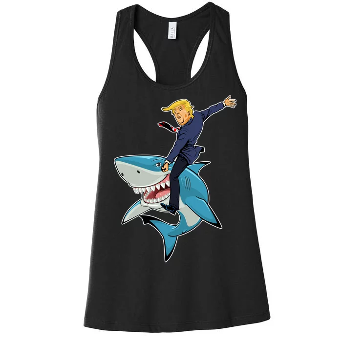 Donald Trump Shark President Women's Racerback Tank