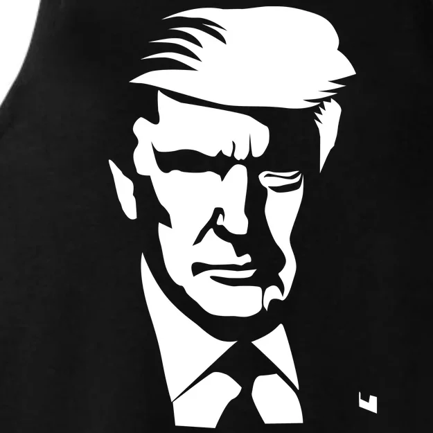 Donald Trump Silhouette Ladies Tri-Blend Wicking Tank