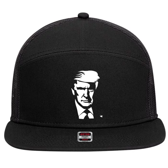 Donald Trump Silhouette 7 Panel Mesh Trucker Snapback Hat