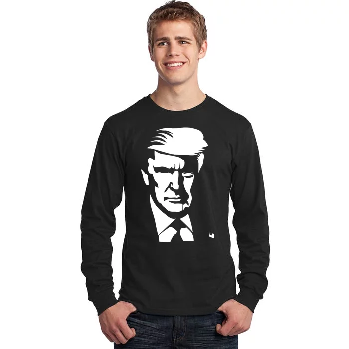 Donald Trump Silhouette Tall Long Sleeve T-Shirt