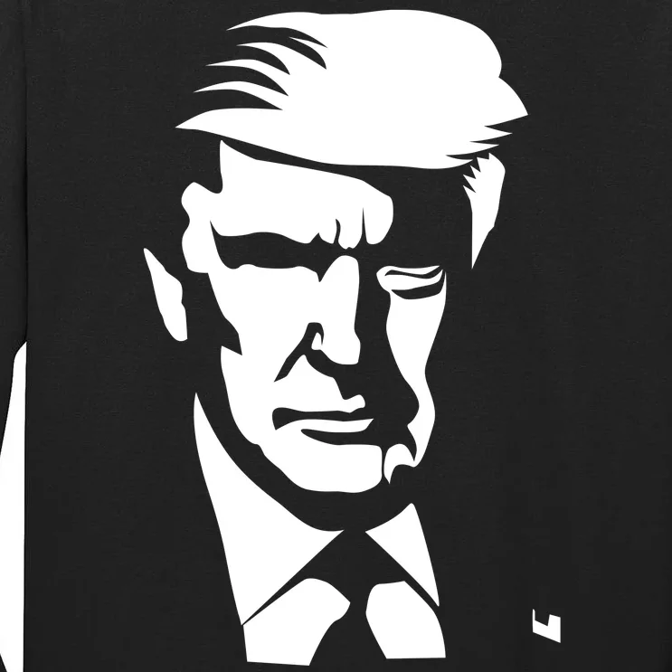 Donald Trump Silhouette Tall Long Sleeve T-Shirt