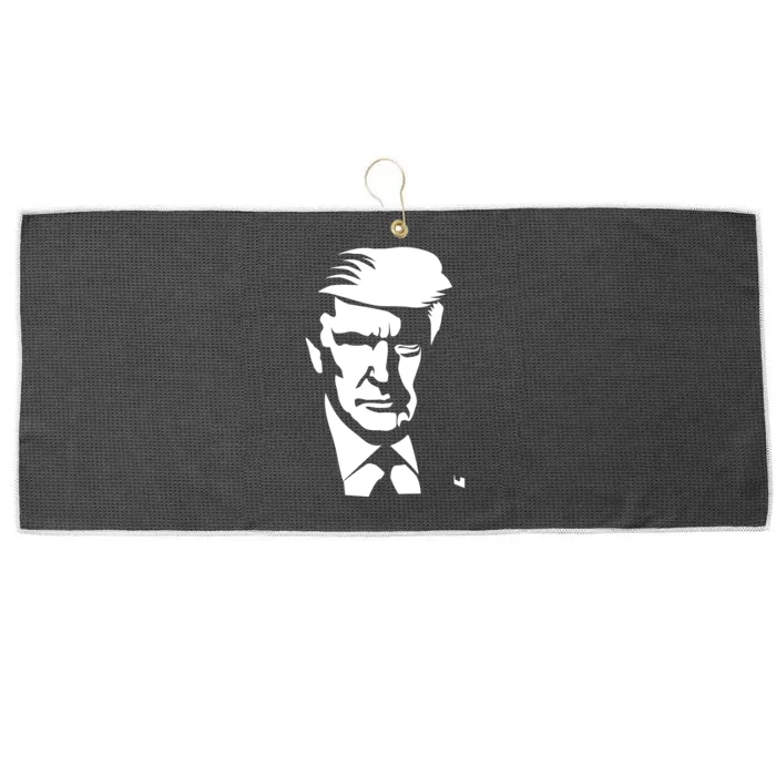 Donald Trump Silhouette Large Microfiber Waffle Golf Towel