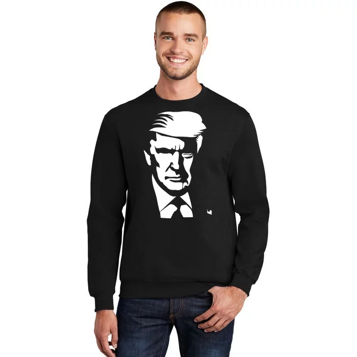 Donald Trump Silhouette Tall Sweatshirt