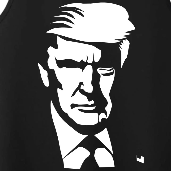 Donald Trump Silhouette Performance Tank