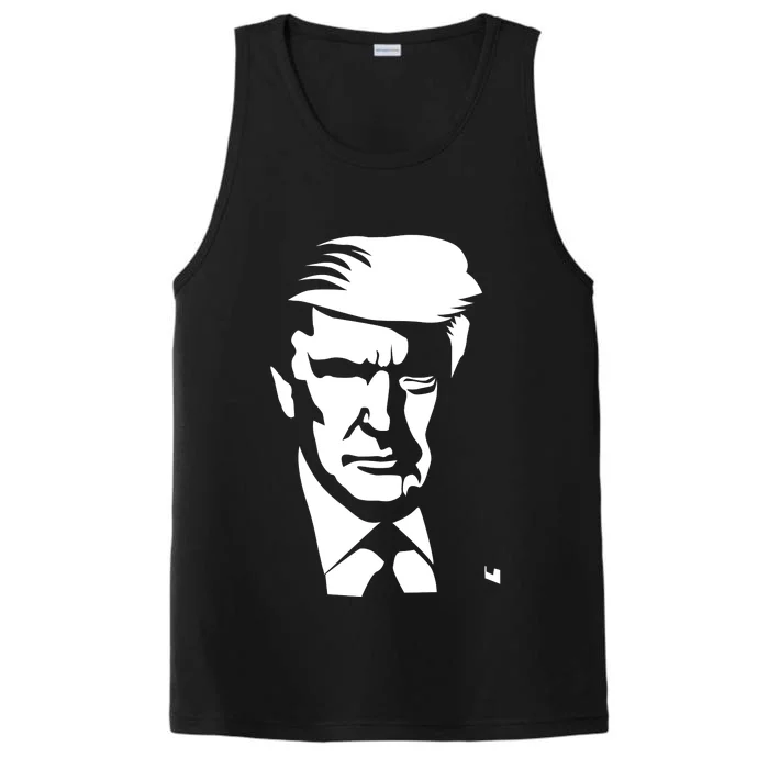 Donald Trump Silhouette Performance Tank