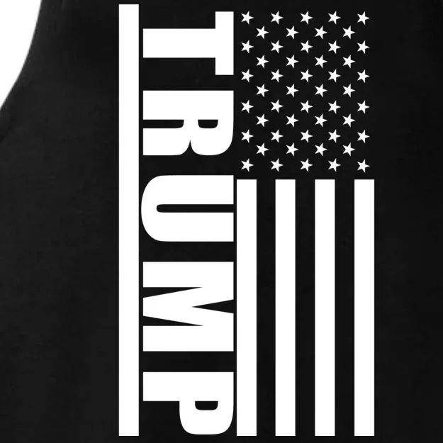 Donald Trump Simple Flag Ladies Tri-Blend Wicking Tank