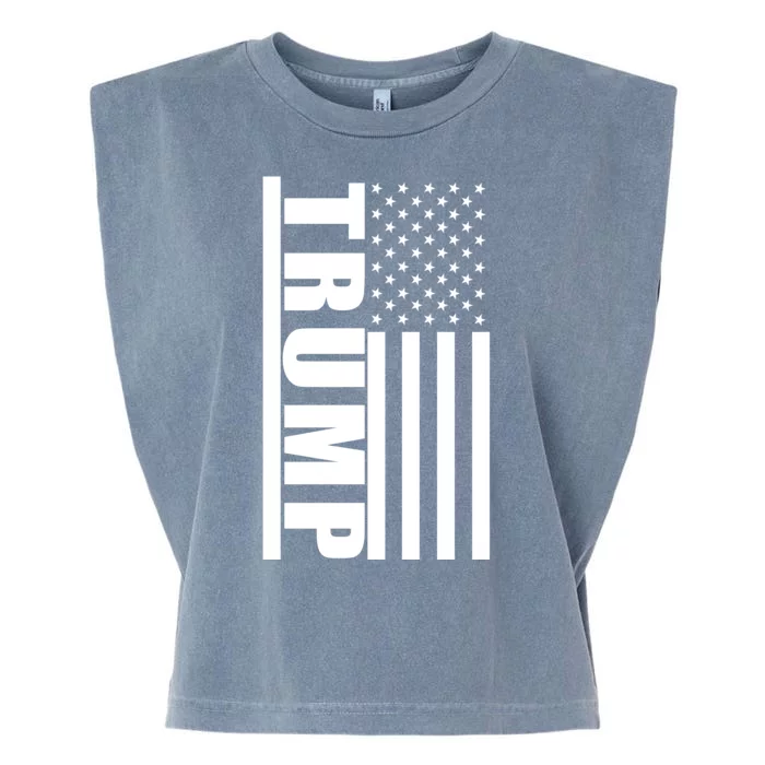 Donald Trump Simple Flag Garment-Dyed Women's Muscle Tee