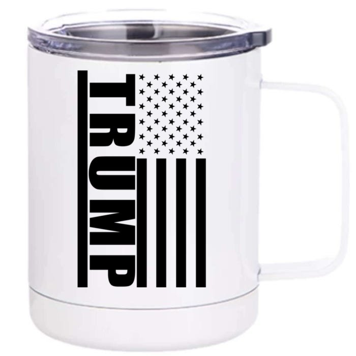 Donald Trump Simple Flag Front & Back 12oz Stainless Steel Tumbler Cup