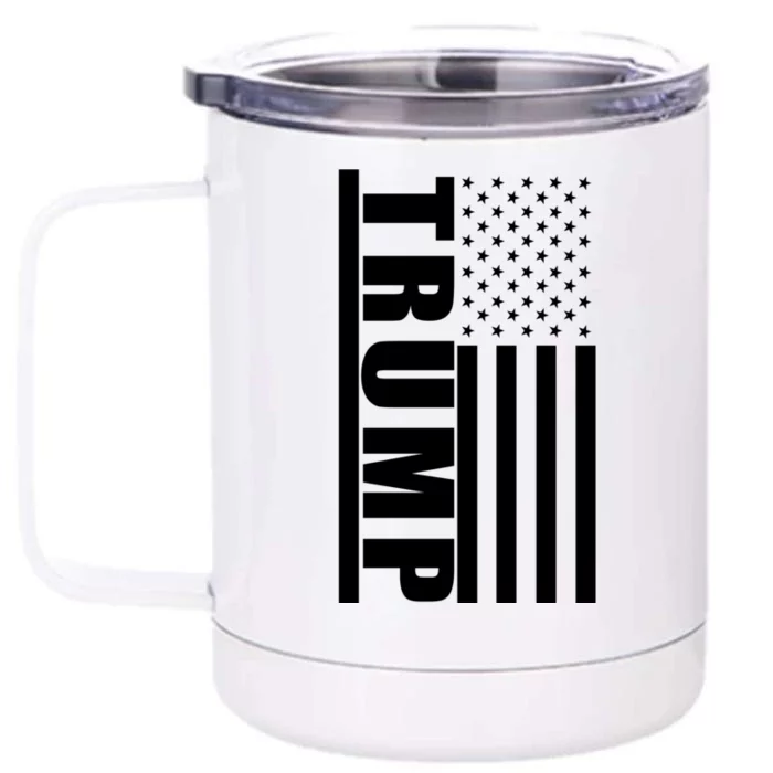 Donald Trump Simple Flag Front & Back 12oz Stainless Steel Tumbler Cup