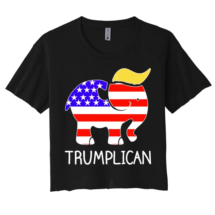 Donald Trump Trumplican 2020 Election Women's Crop Top Tee