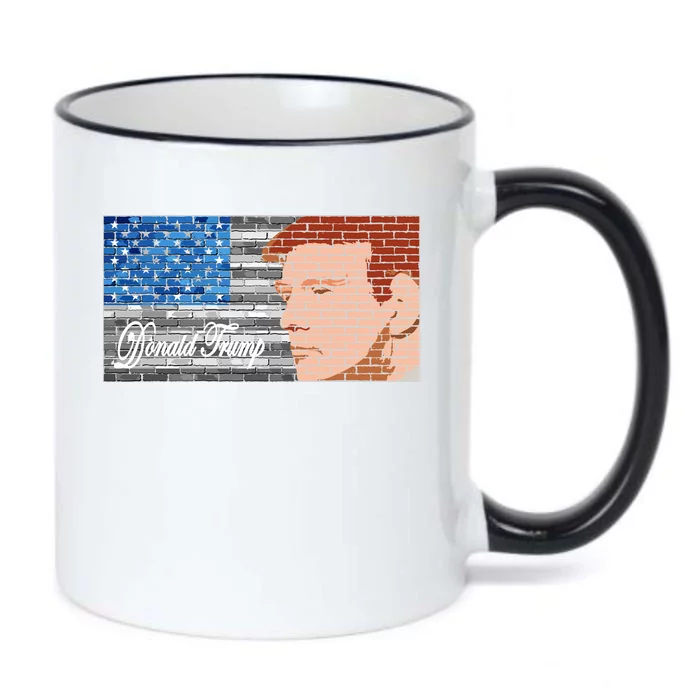 Donald Trump United States Flag Abstract President Black Color Changing Mug