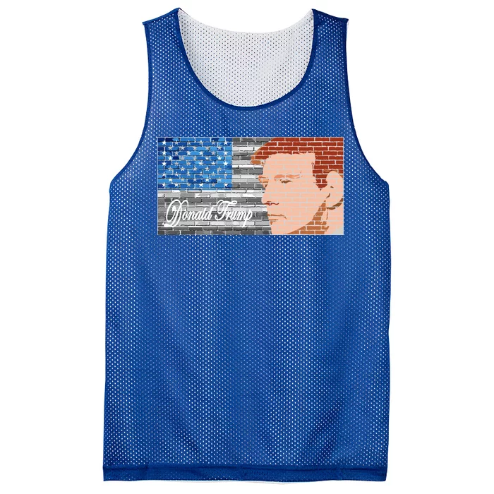 Donald Trump United States Flag Abstract President Mesh Reversible Basketball Jersey Tank