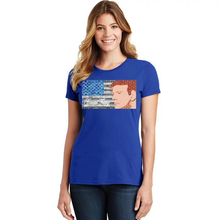 Donald Trump United States Flag Abstract President Women's T-Shirt