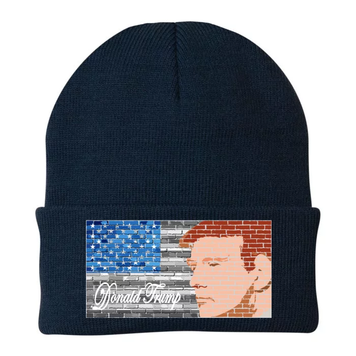 Donald Trump United States Flag Abstract President Knit Cap Winter Beanie