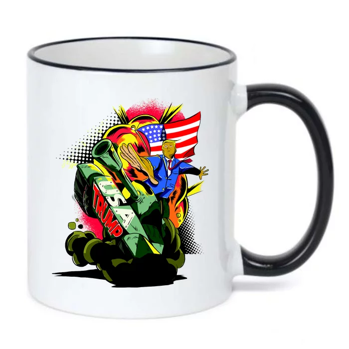 Donald Trump USA Army Tank 2020 President Black Color Changing Mug