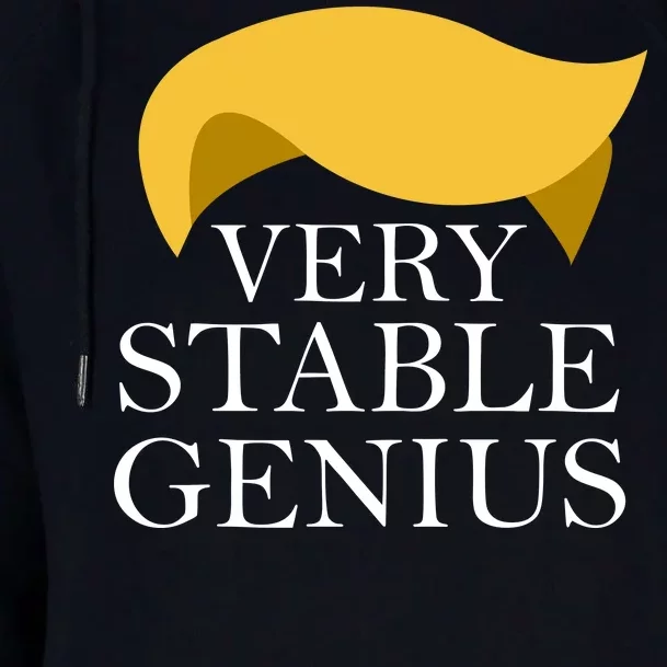 Donald Trump Very Stable Genius Womens Funnel Neck Pullover Hood