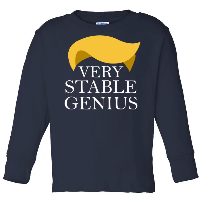 Donald Trump Very Stable Genius Toddler Long Sleeve Shirt