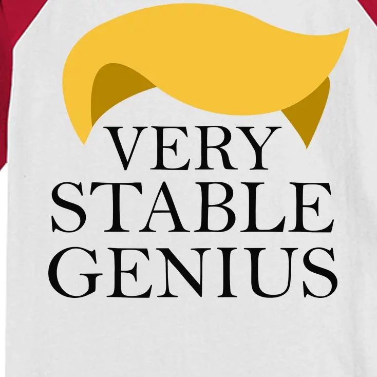 Donald Trump Very Stable Genius Kids Colorblock Raglan Jersey