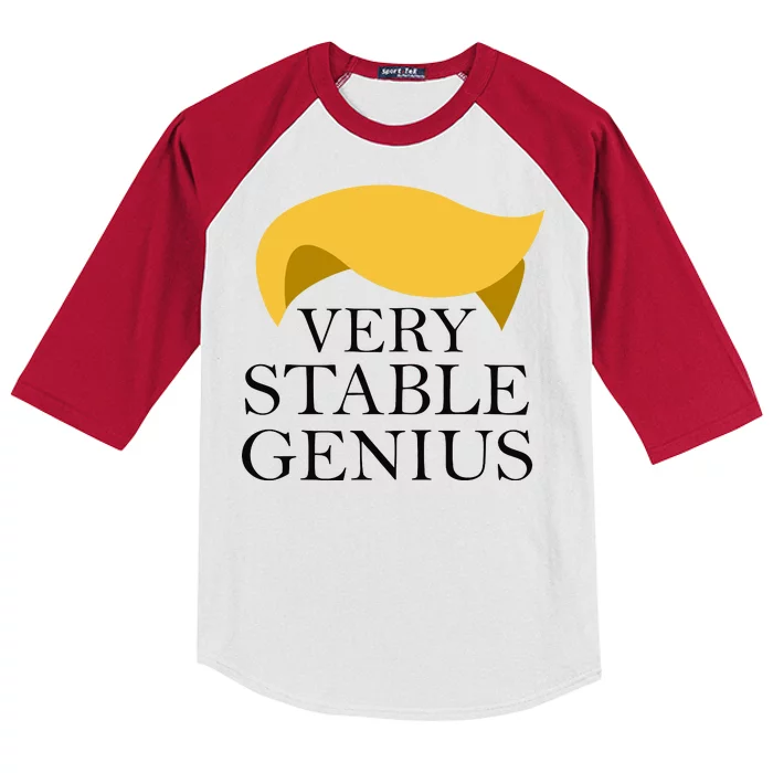 Donald Trump Very Stable Genius Kids Colorblock Raglan Jersey