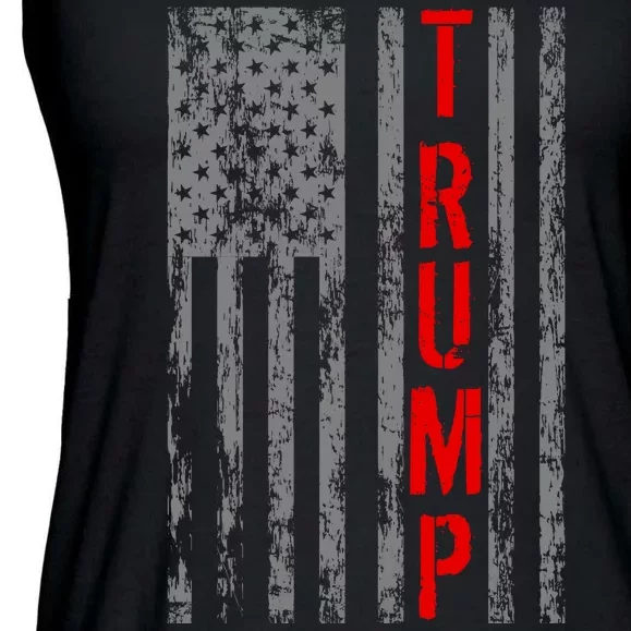 Donald Trump Vintage USA Flag Ladies Essential Flowy Tank