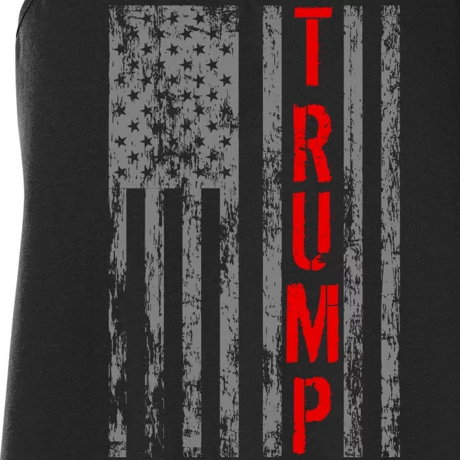 Donald Trump Vintage USA Flag Women's Racerback Tank