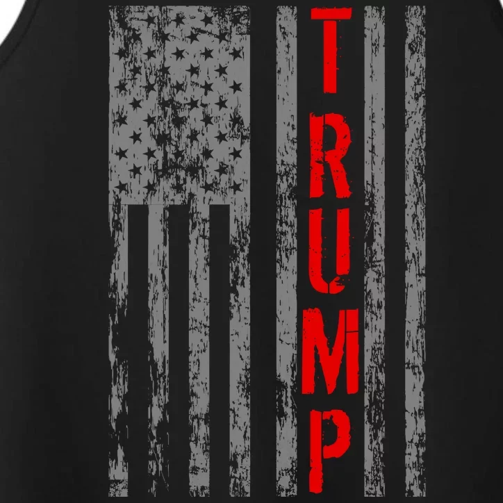 Donald Trump Vintage USA Flag Performance Tank