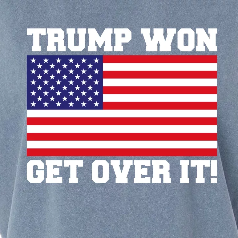 Donald Trump Won Get Over It! USA Flag 45th President Garment-Dyed Women's Muscle Tee